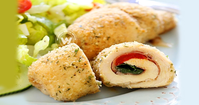 Baked Chicken Slices for Christmas
