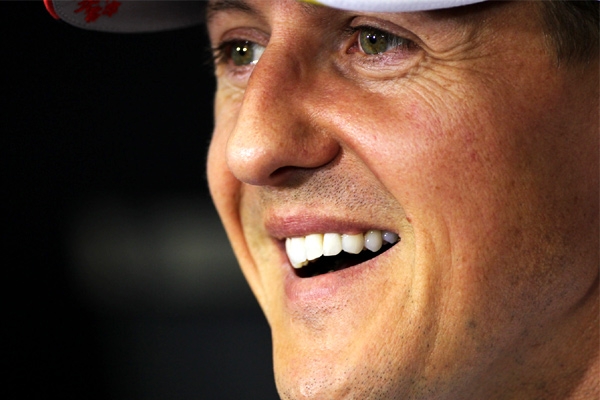 Michael Schumacher can now communicate },{Michael Schumacher can now communicate